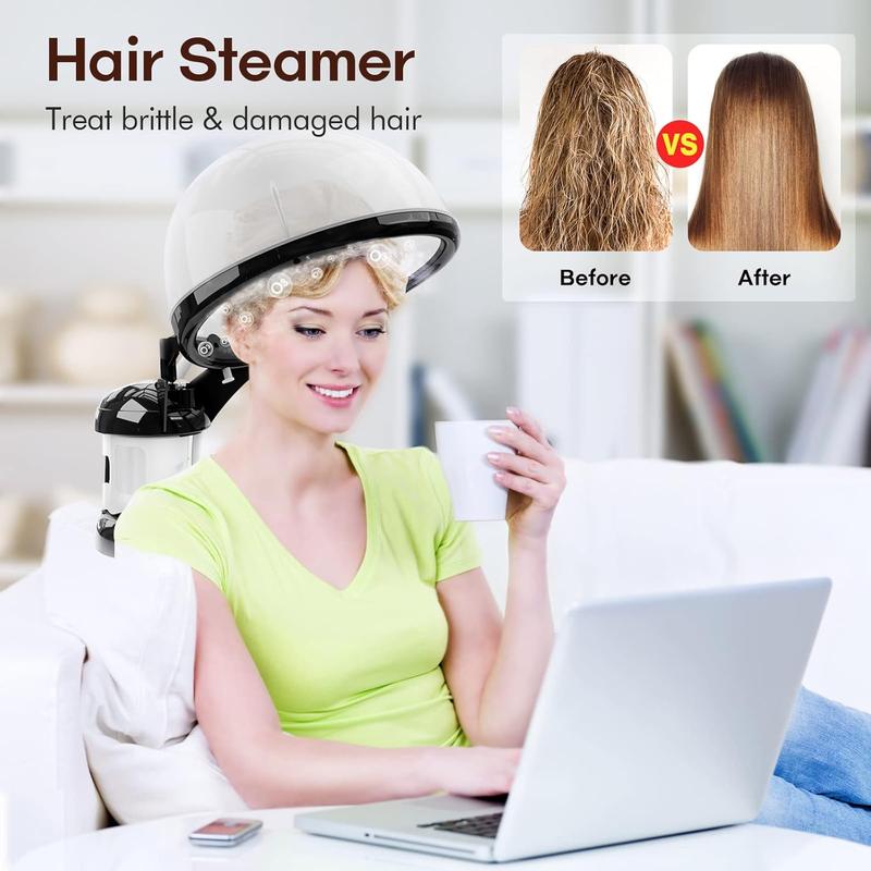 Hair Steamer- 2 in 1 Facial and Hair Steamer for Natural Hair with Ozone, Face Steamer Hair Humidifier Moisturising Hydration System Sprayer, Design for Personal Care Use at Home or Salon