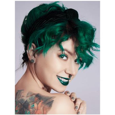 Midnight Jade No Bleach Green Semi-Permanent Hair Dye Kit