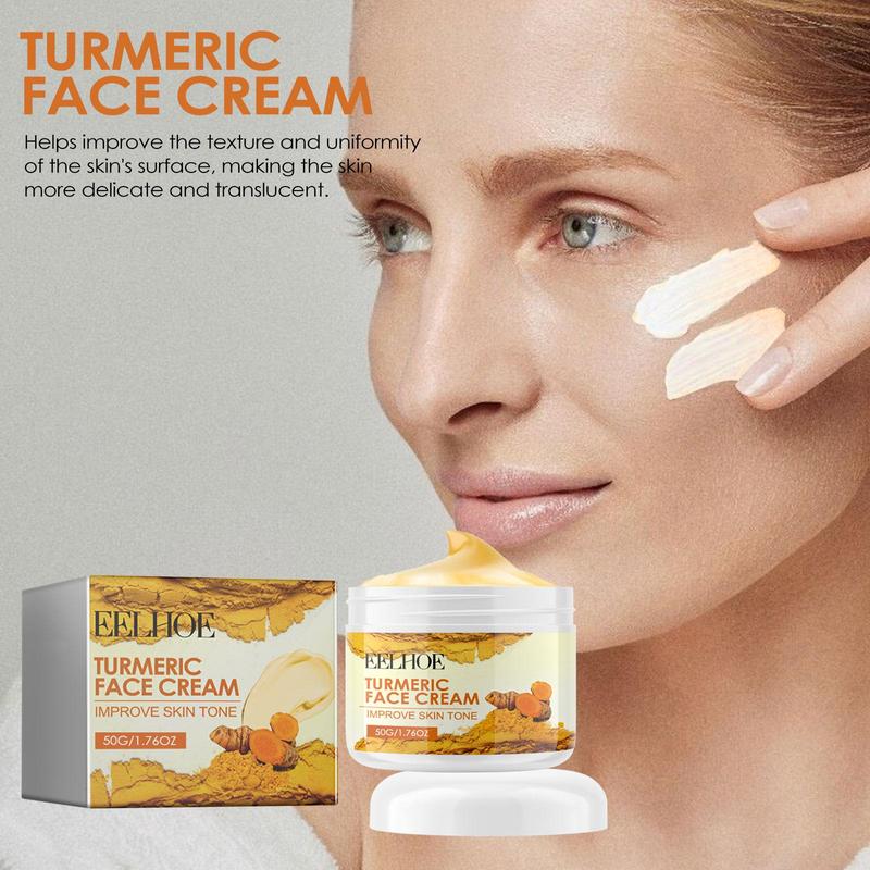 Turmeric Face Cream, 2Counts Set Deeply Moisturizing & Nourishing Face Cream for Women & Men All Skin Types, Christmas Gift