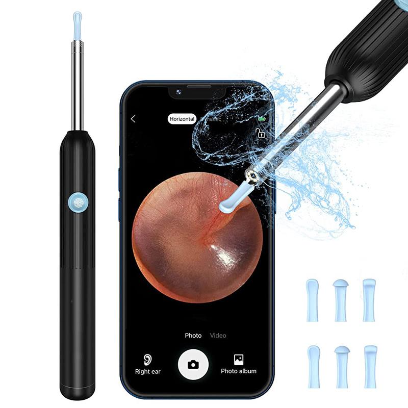 Earwax removal - Earwax removal tool - Ear cleaner with camera - Earwax removal kit with light - Ear camera with 6 ear picks - Ear cleaner for iOS and Android