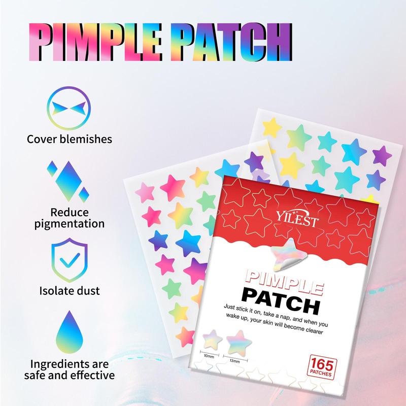 Star Shaped Pimple Patch, 2 Boxes(165pcs box) Acne Cover Sticker, Hydrocolloidal Pimple Patch, Skin Care Product for Women & Men