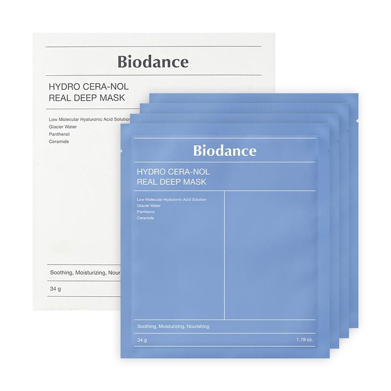 Biodance Bio-Collagen Real Deep Mask 4pcs + Hydro Cera-nol Real Deep Mask 4pcs Overnight Mask