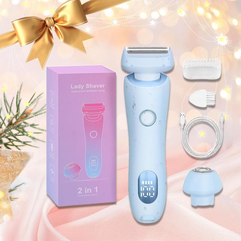 New Display Private Parts Shaver 2 in 1 Ladies Hair Trimming Shaving Instrument Electric Epilator Hair Remover, Christmas Gift