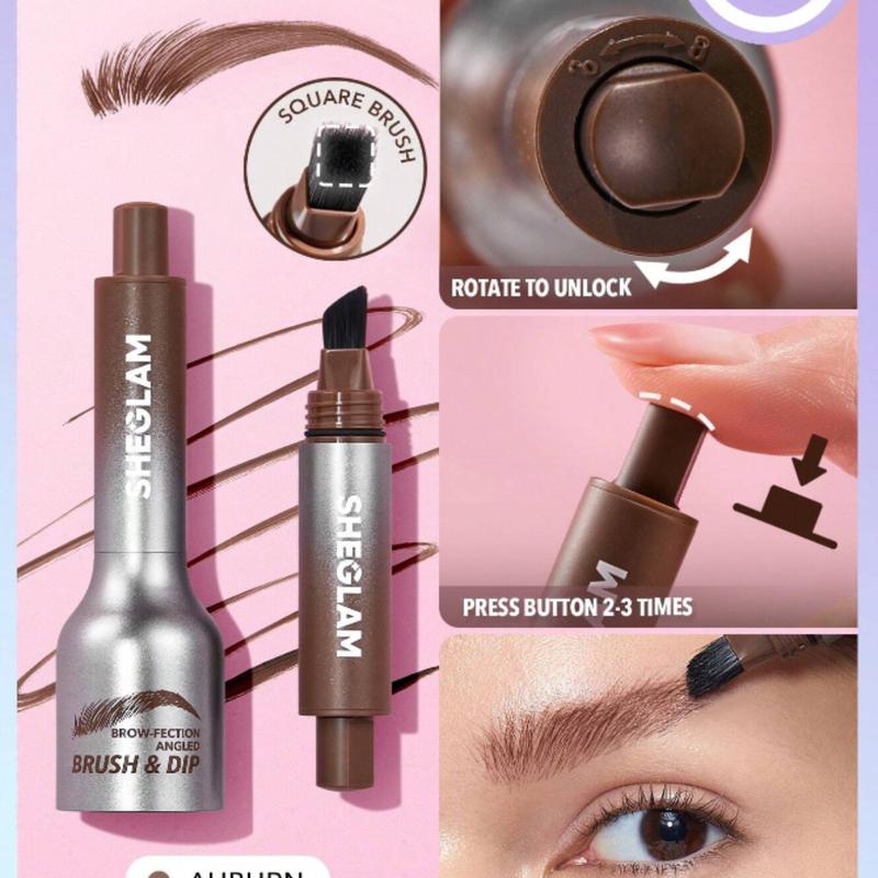 Sheglam Brow-Fection Angled Brush & Dip Liquid Eyebrow Gel - Makeup and Cosmetic