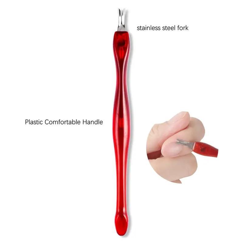 5pcs set Nail Cuticle Fork, Stainless Steel Nail Art Dead Skin Knife, Exfoliating Dead Skin Shovel for Professional Manicure and Pedicure