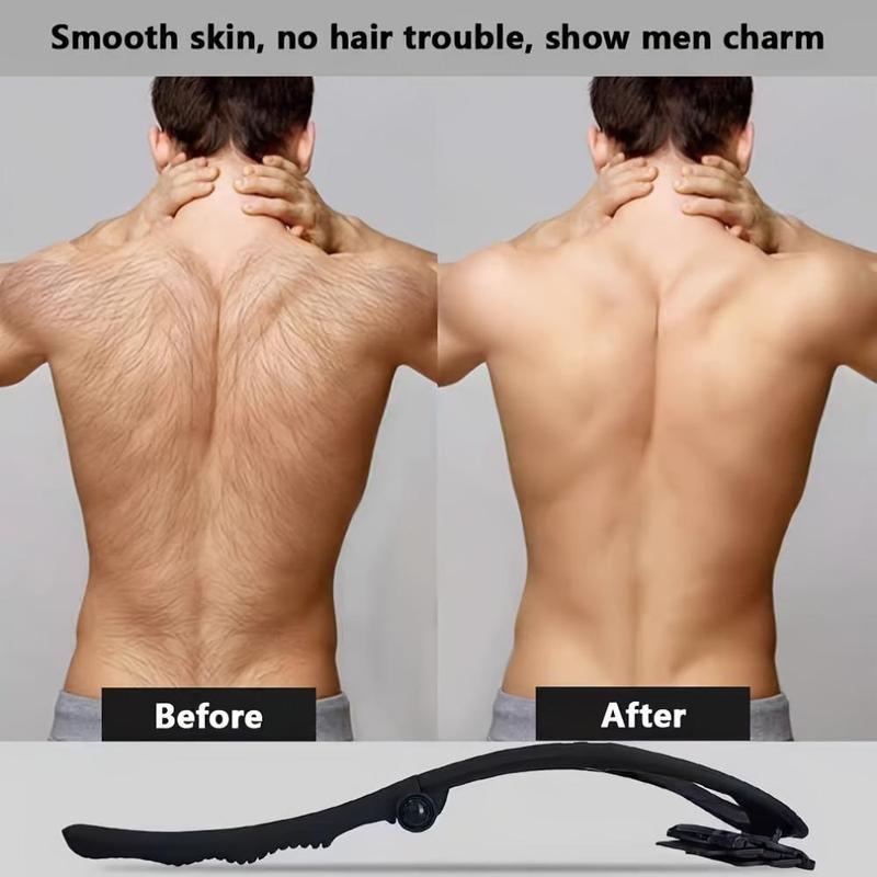 Back Shavers For Men: The DIY Back Hair Shaver For Men With Safety Blade Technology & Ergonomic Handle, Wet Or Dry Shaving (Extra Blades Included) Men's Manual Comfort