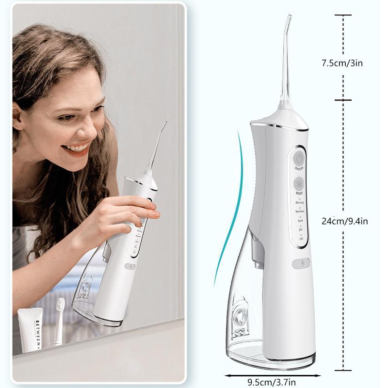 Cordless Oral Irrigator, 1 Box Rechargeable Portable Water Flosser & Accessories, Waterproof IPX7 Water Flosser for Teeth, Gums, Braces Care