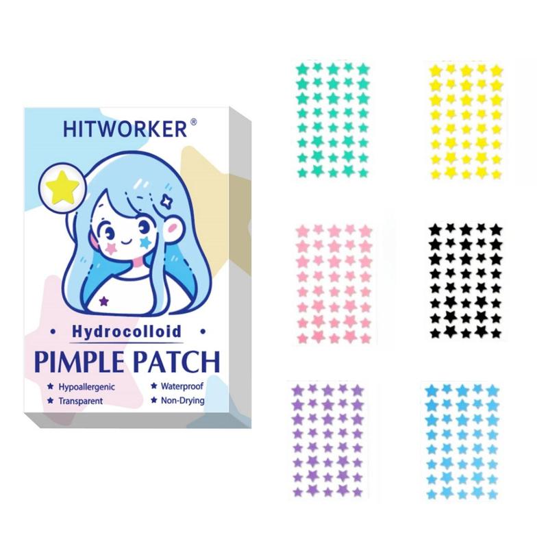 Star Shaped Pimple Patch, 240pcs box Colorful Hydrocolloid Acne Covering Patch, Skin Care Product for Women & Men