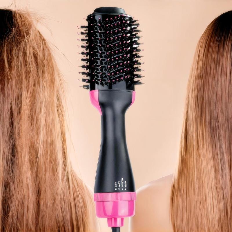 4 in 1 Hair Dryer Straightener, Multi-use Hair Dryer Brush with Aluminum Tube Comb Head, Lightweight Design Hot Air Comb for Home & Salon Use