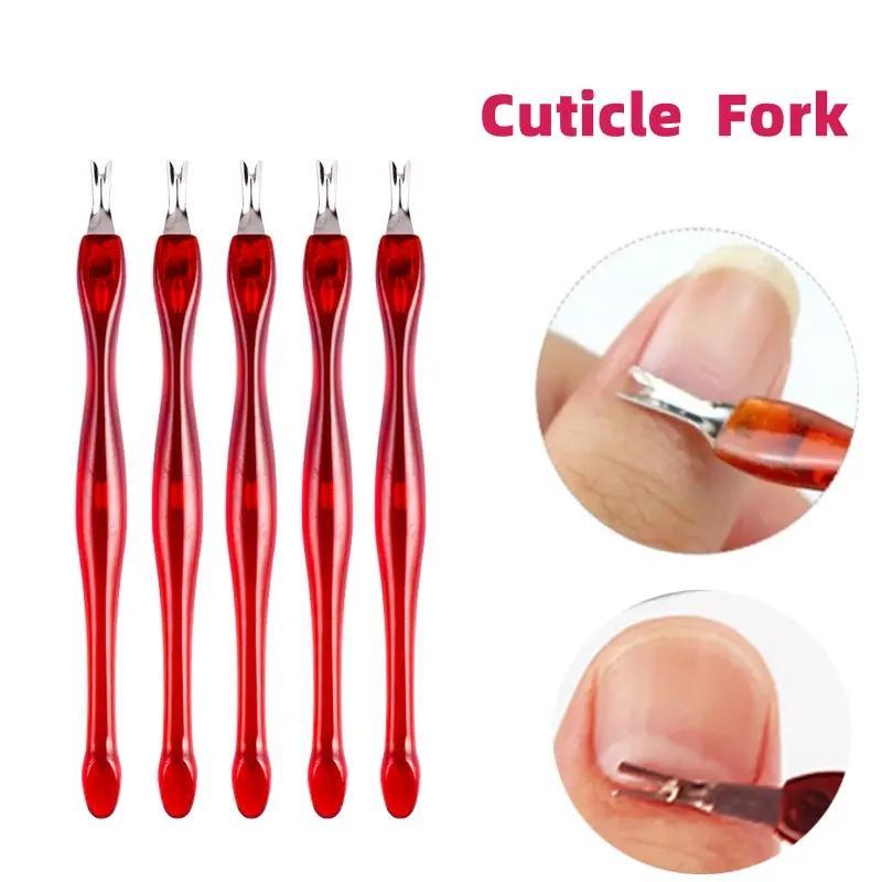 5pcs set Nail Cuticle Fork, Stainless Steel Nail Art Dead Skin Knife, Exfoliating Dead Skin Shovel for Professional Manicure and Pedicure