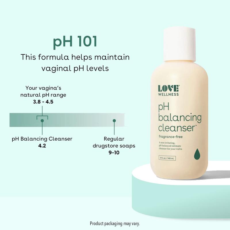 Love Wellness Feminine Wash for Women, pH Balancing Cleanser | Fragrance-Free | Soap for Balanced pH, Intimate Health & Hygiene | Non-Irritating for Itchy Dry Sensitive Skin | 5 Fl Oz