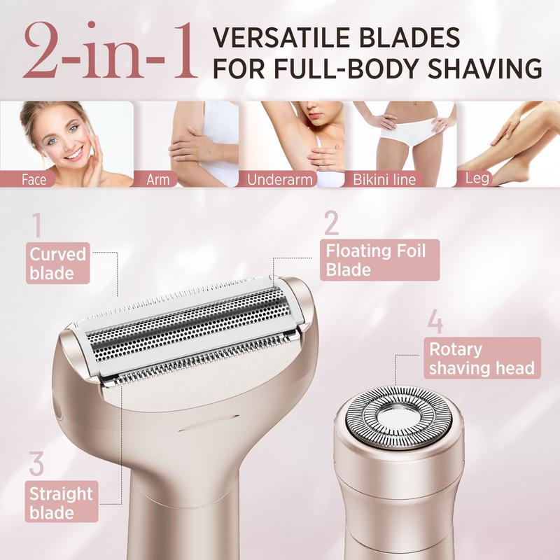 Facial - Nose Hair Remover: 2 in 1 Painless Electric Shaver and Nose Trimmer - Rechargeable Hair Removal Tool Smooth Comfort