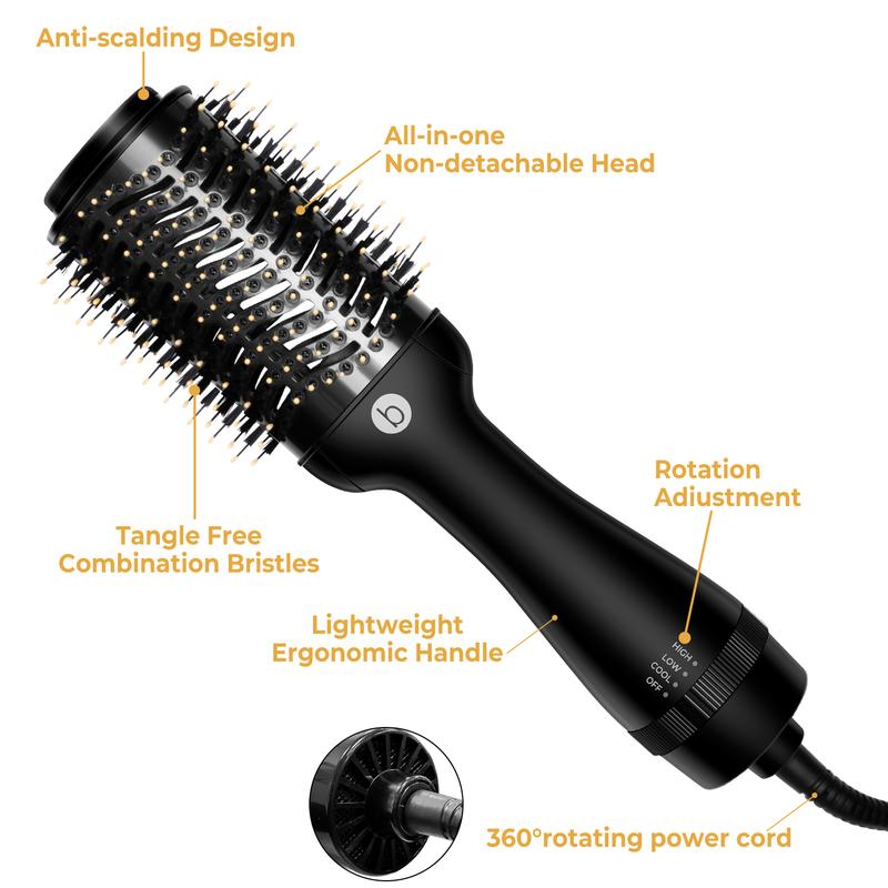 OKWRAP 3 In 1 Hair Dryer Thermal Brush Blow Dryer Brush, Styler Volumizer For Drying & Straightening, Christmas Holiday Gifts