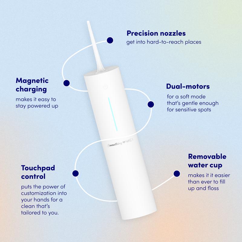 AquaClean Duo Water Flosser with Dual Motor Mode, Wireless Charging, Travel Mode designed by Dr. Winters aka @thebentist