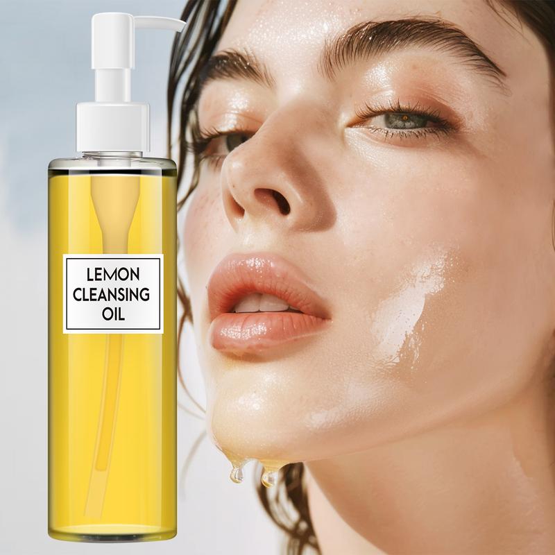 LEMON  Deep Cleansing Oil, Facial Cleansing Oil, Makeup Remover, Cleanses without Clogging Pores, Residue-Free, Fragrance and Colorant Free, All Skin Types Cleanser Vitamins Cosmetic remover balm