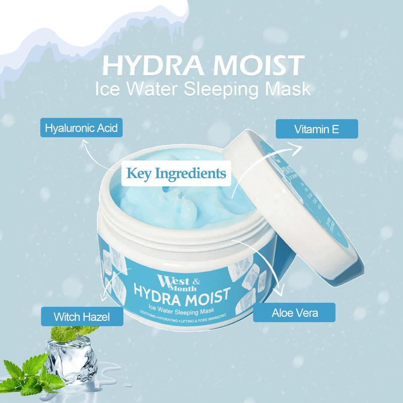 Moisturizing Sleeping Mask, Sleep Overnight Hydrating Nourishing Facial Gel Mask, Pores Cleaning Mud Mask, Facial Skin Revitalizing, Illuminating Cream Mask