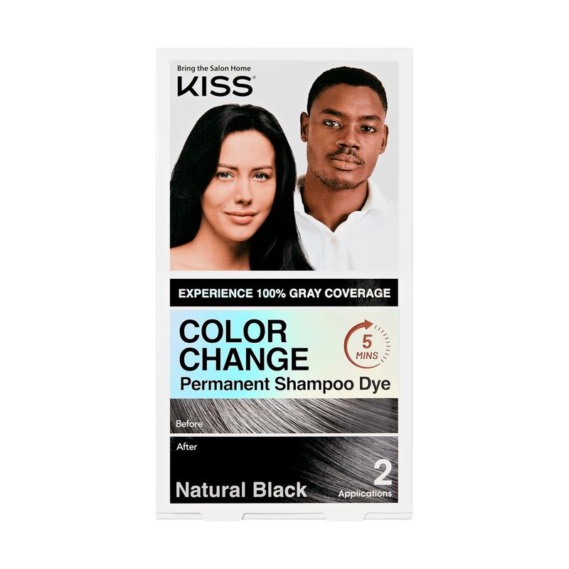 KISS Color Change Permanent Shampoo Dye - Natural Black