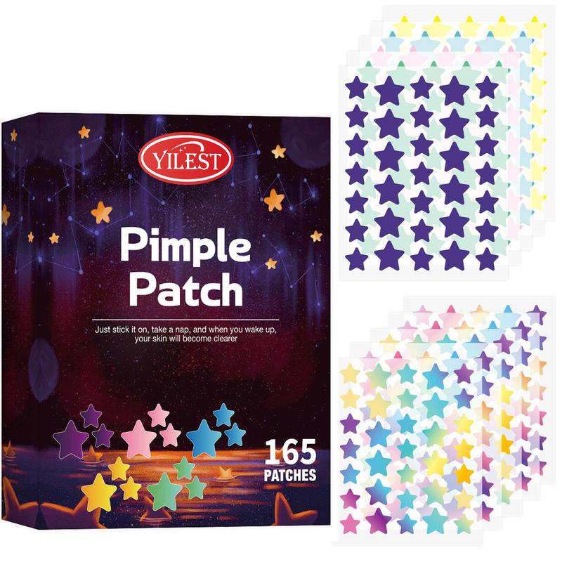 Star Shaped Pimple Patch, 2 Boxes(165pcs box) Acne Cover Sticker, Hydrocolloidal Pimple Patch, Skin Care Product for Women & Men