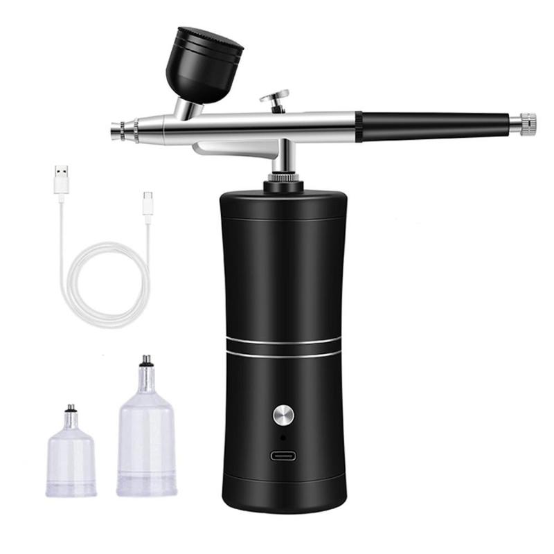 Portable Rechargeable Wireless Airbrush with Compressor, Single Action Sprayer for Face Beauty, Professional Spray Tool for Home & Salon Use