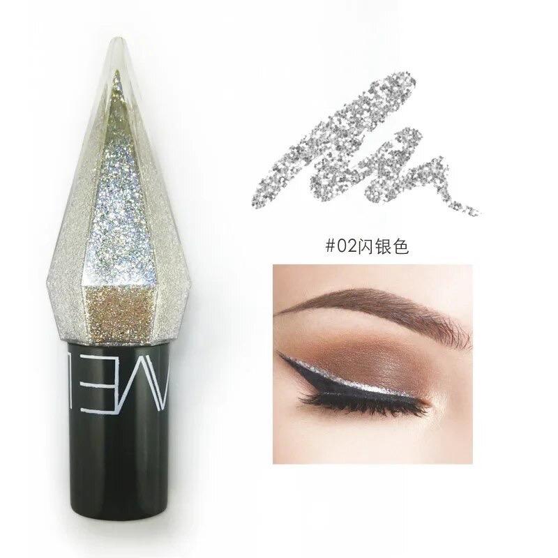 5PCS set Professional Shiny Eye Liners Cosmetics in Silver and Rose Gold for Women