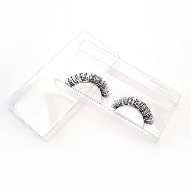 15mm D Curl Fluffy Russian False Eyelashes, Natural Curling Eye Makeup Strip Lashes for Lashes Extensions, Women & Girls Eye Makeup Cosmetic, Christmas Gift