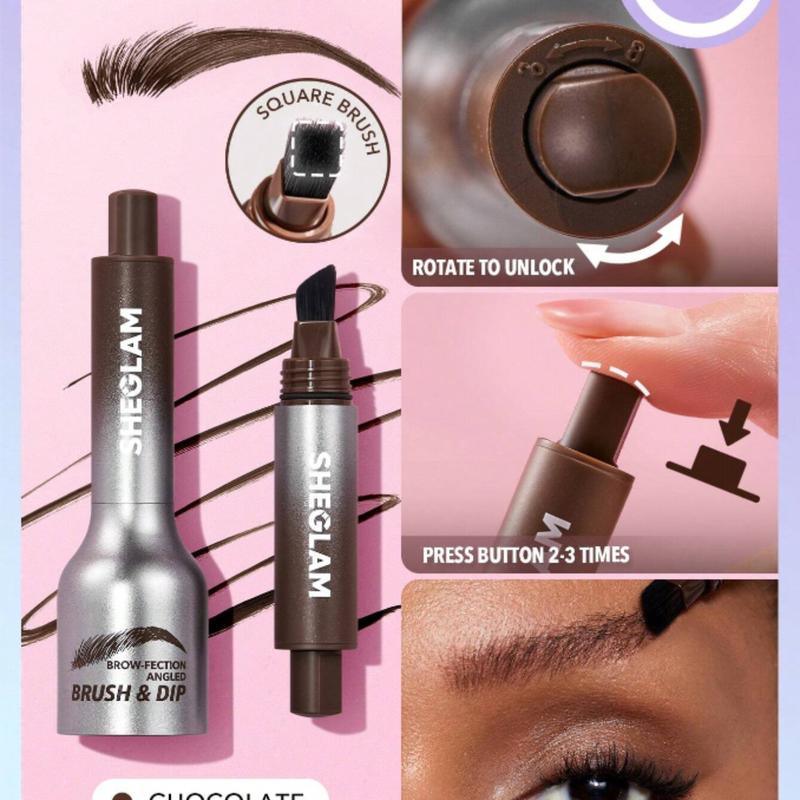 Sheglam Brow-Fection Angled Brush & Dip Liquid Eyebrow Gel - Makeup and Cosmetic