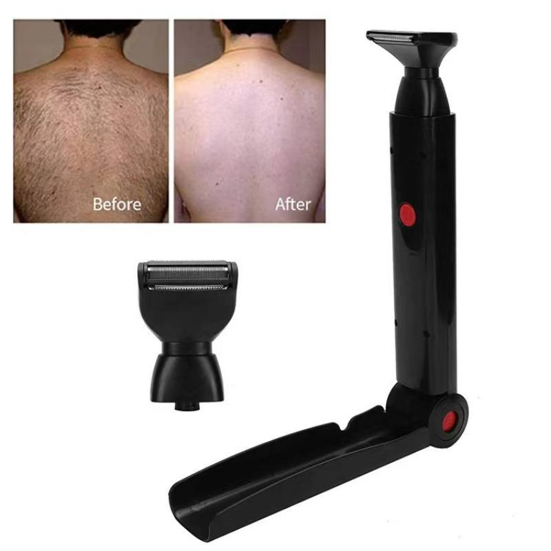 Foldable Back Electric Shaver, 1 Count Portable Rechargeable Razor, Leg Hair Removal Instrument