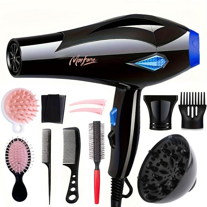 Professional Hair Dryer, 1 Set Hair Blow Dryer & Comb & Accessories Set, Hair Styling Tool for Home & Salon Use, Personal Care Appliances