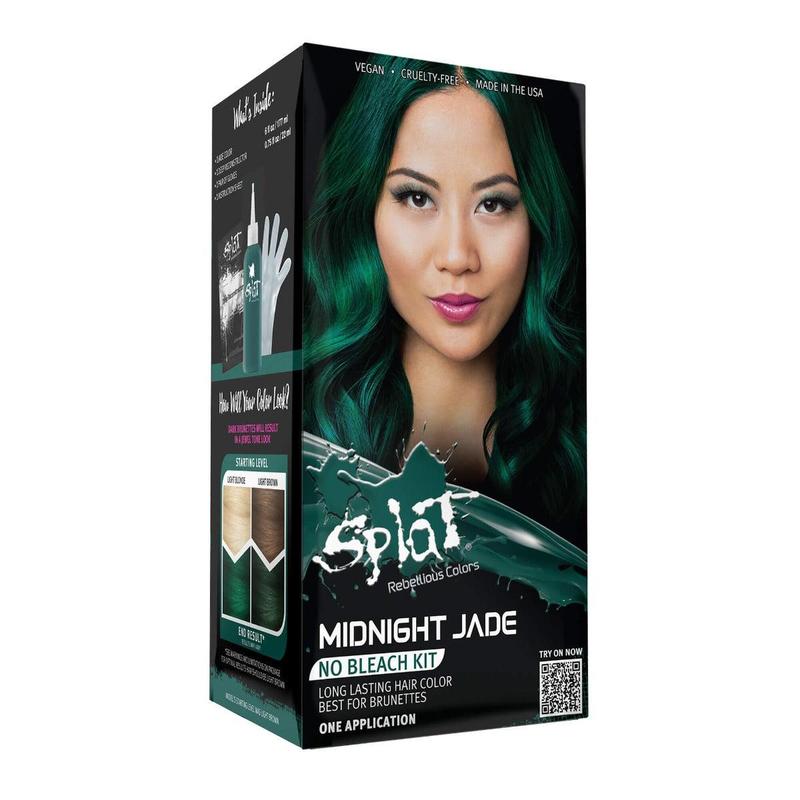 Midnight Jade No Bleach Green Semi-Permanent Hair Dye Kit