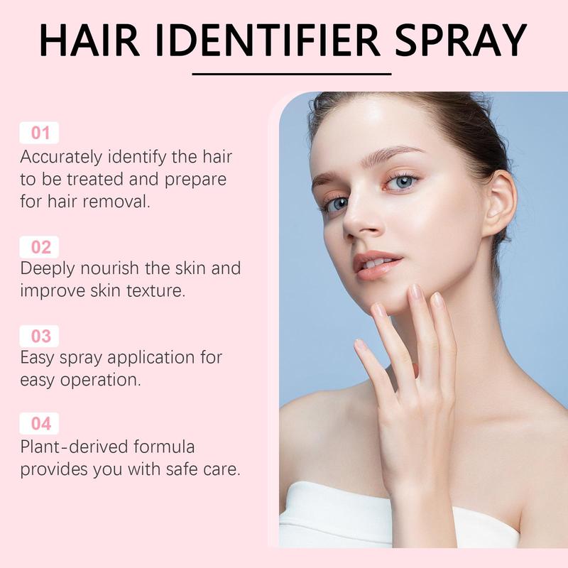 Hair Identifier Spray with Tool, 1 Set Gentle Non-irritating Hair Removal Spray with Trimmer, Hair Removal Product, Facial Hair Removal Product, National Day Offers, Christmas Gift