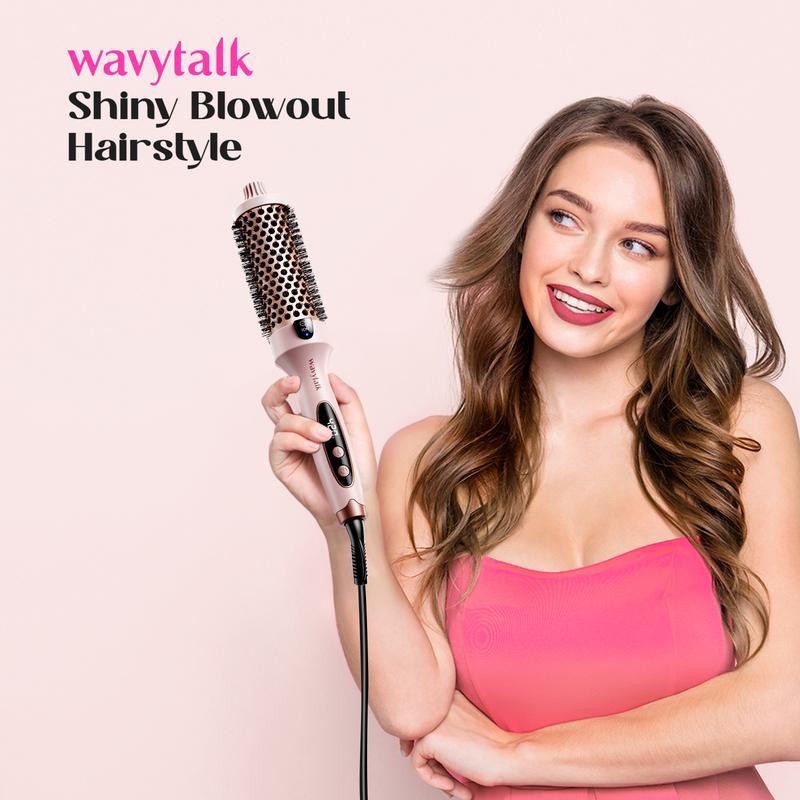 Wavytalk Negative lon Single Thermal brush 1.5Inch crimper bondi boost  air styler bio ionic  curling iron curler  iron straightener hair straightener Comfort