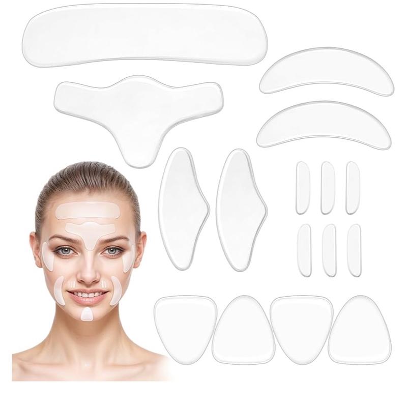 16 Pcs Reusable Silicone Anti Wrinkle Patches for Face - Forehead Wrinkle Treatment - Skincare, Comfort