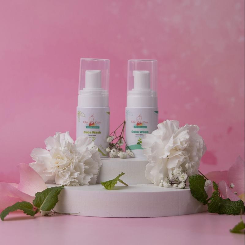 Chicvcare Cuca Wash on the Go Mint & Aloe - 30ML Bottles for Soothing Cleanse