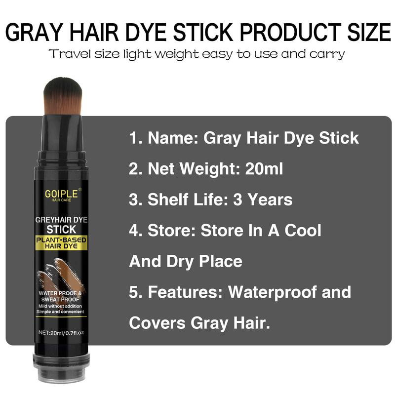 Hair Dye Stick, Waterproof & Sweat Proof Hair Dye Pen, Quick Cover Root Dye Pen, Hair Styling Product for Women & Men