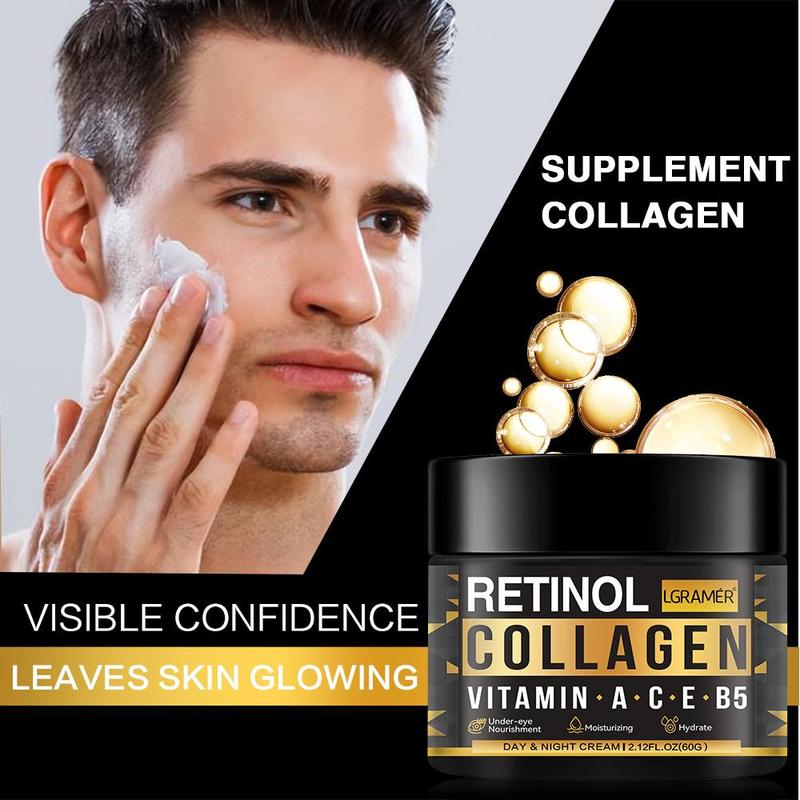 Retinol Collagen Moisturizing Facial Skincare Cream, Brightening & Firming Facial Lotion, Beauty & Personal Care Product for Men