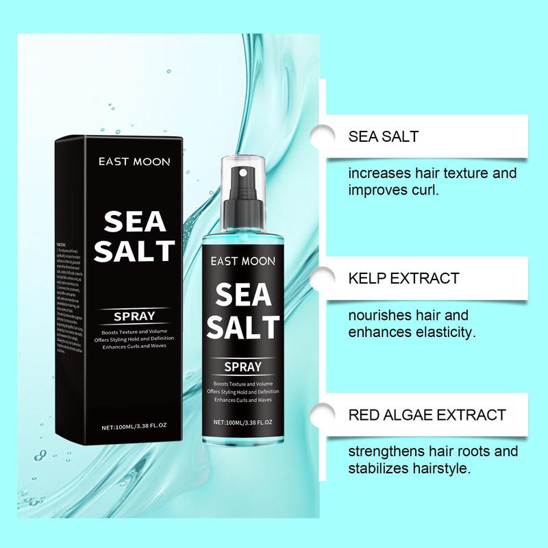 Sea Salt Spray, 2 Counts set Long Lasting Hair Styling Spray, Hair Styling Product for Women & Men, Professional Hair Styling Product for Daily Use, Haircare Kit