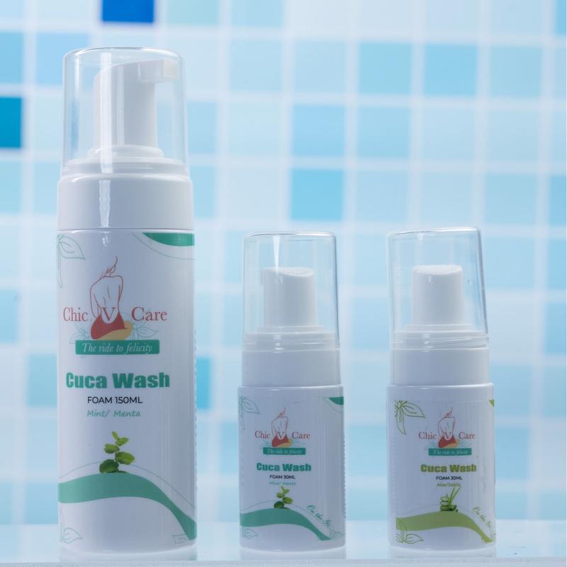 Chicvcare Cuca Wash on the Go Mint & Aloe - 30ML Bottles for Soothing Cleanse