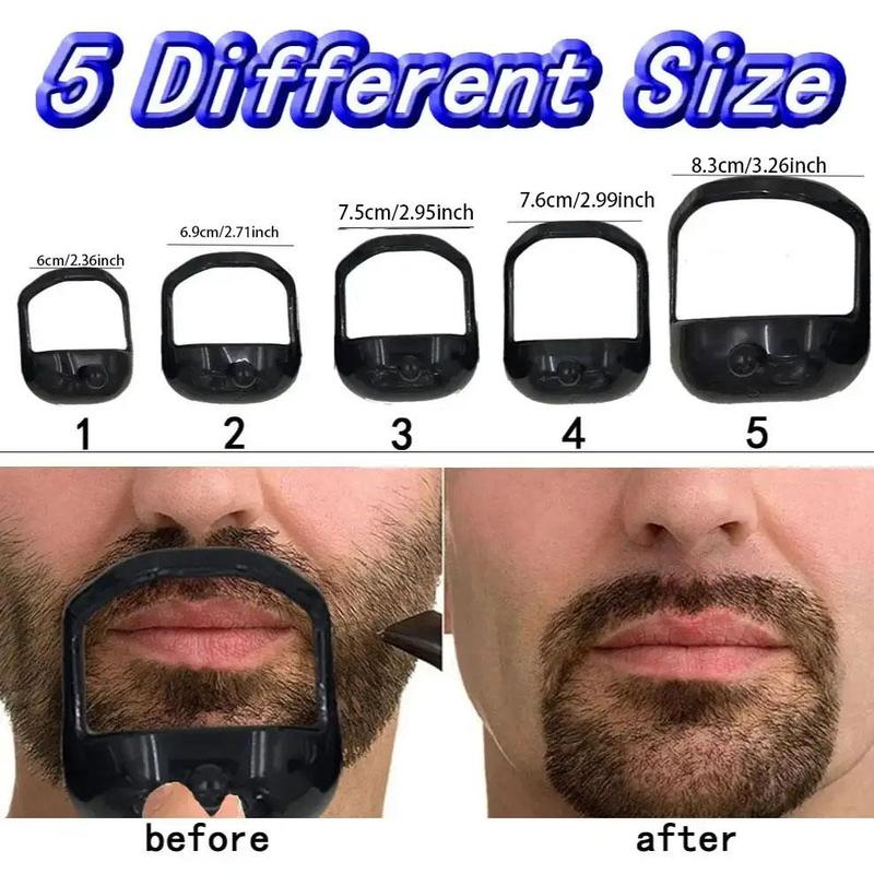 Beard Shaping Stencil, 5 Counts set 5 Sizes Beard Care & Styling Shaper, Professional Beard Shaping Tool for Men