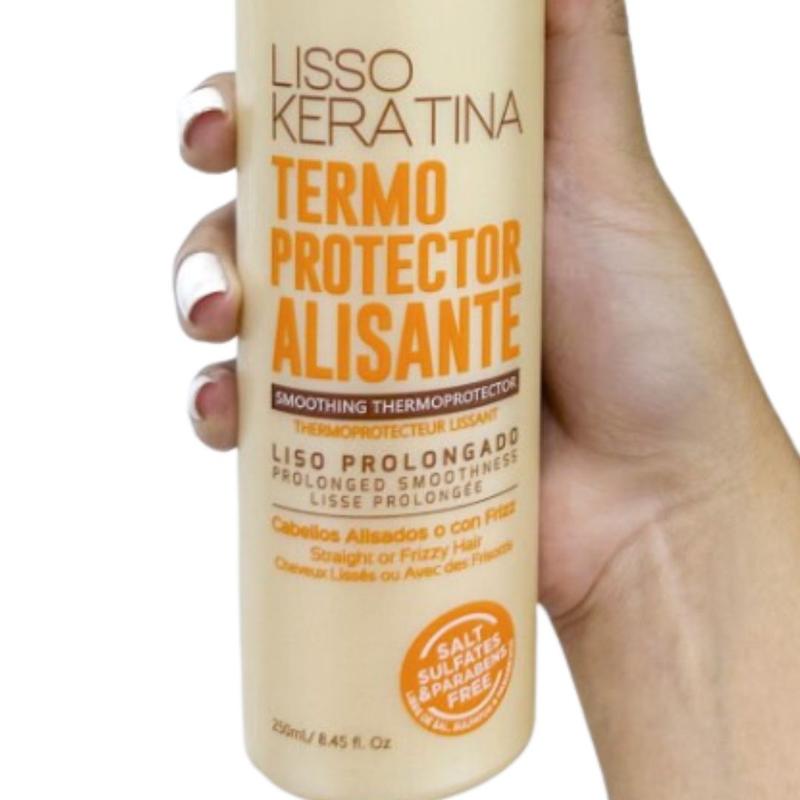 Placenta Life Thermoprotector Smoothing Smooth Keratin Be Natural 250ml | free of sulfates and parabens straight or curly - Seals cuticles anti-frizz hydrated and straight for longer Prolonged smoothness straight or frizz