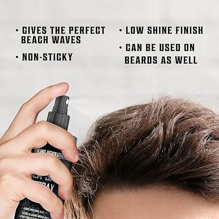 Sea Salt Spray for Hair Men-Texturizing Spray with Kelp, Aloe Vera and Red Algae Extract-Surf Spray to Add Volume & Texture Men Hair - 8oz Hair Care