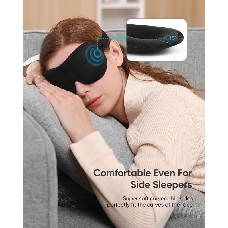 Sleep Mask for Side Sleeper 3 count, 100% Blackout 3D Eye Mask for Sleeping, Night Blindfold for Men Women