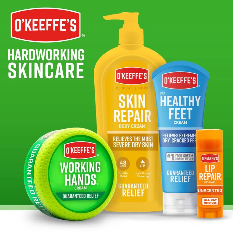 O'Keeffe's for Healthy Feet Foot Cream, Guaranteed Relief for Extremely Dry, Cracked Feet, Instantly Boosts Moisture Levels, 3.2 Ounce Jar, (Pack of 1)