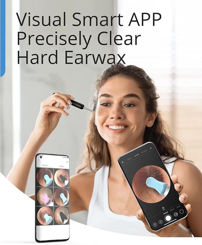 BEBIRD Wax Removal Tool: R1 Upgraded Ear Canal Cleaner with 1080P Camera, Smart Visual Wax Remove Kits with 6 LED Lights & Multi Replacement Tip for Daily Cleaning Ear