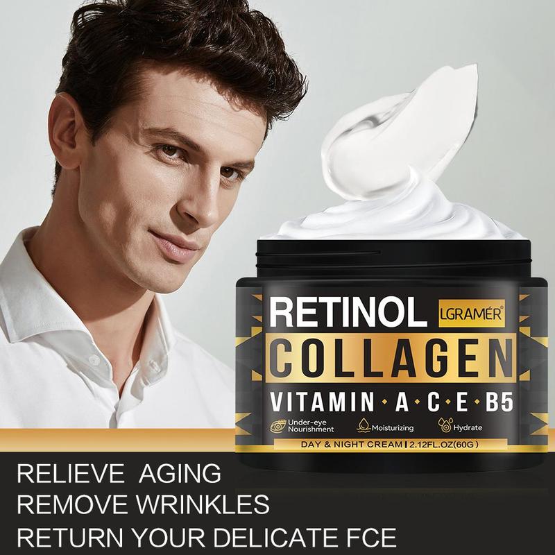 Retinol Collagen Moisturizing Facial Skincare Cream, Brightening & Firming Facial Lotion, Beauty & Personal Care Product for Men