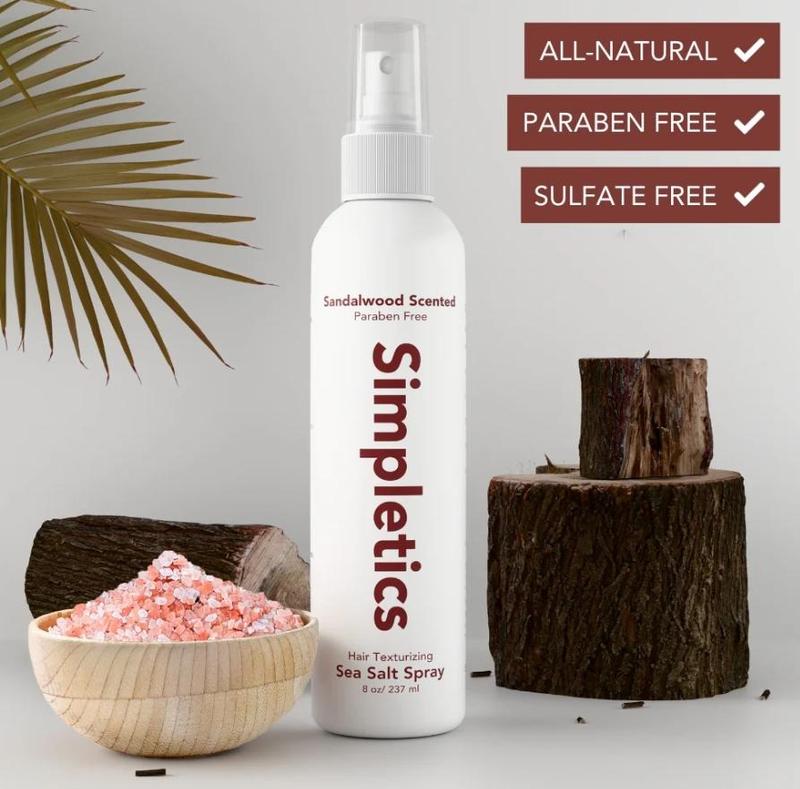 Himalayan Sea Salt Spray for Hair - All Natural, 5 Ingredient Texturizing and Volumizing Salt Spray - Vanilla Scented - Beach Look Spray To Add Volume & Texture - Unisex - 237ml