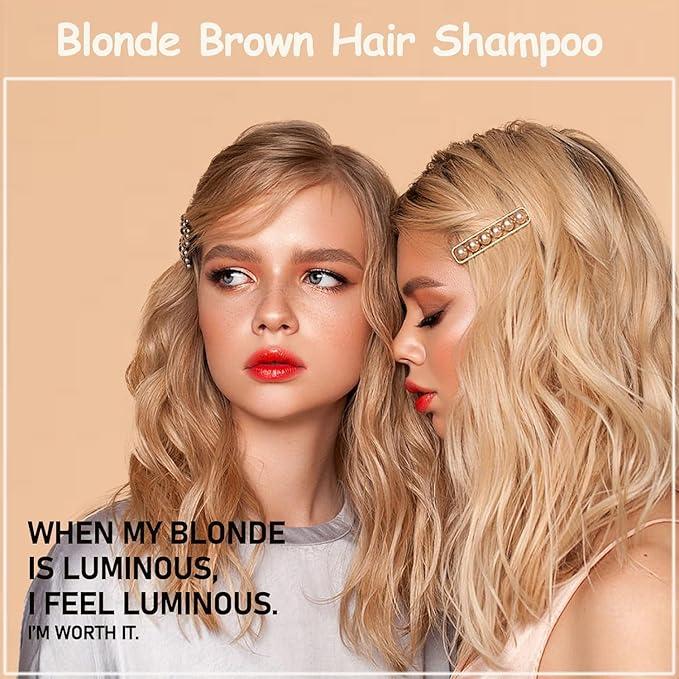 Hair Dye shampoo,  Brown Color Shampoo Hair Dye For Refresh Hair Instant Herbal Coloring Shampoo For Women&Men-Ammonia Free-Tintes Para El Cabello Profesional Haircare Blonde