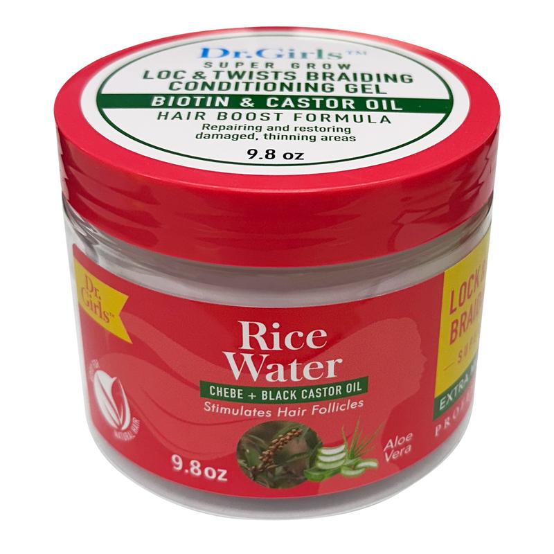 Dr.Girls Rice Water Super Grow Loc & Twist Brading Conditioning Gel 9.8oz Haircare