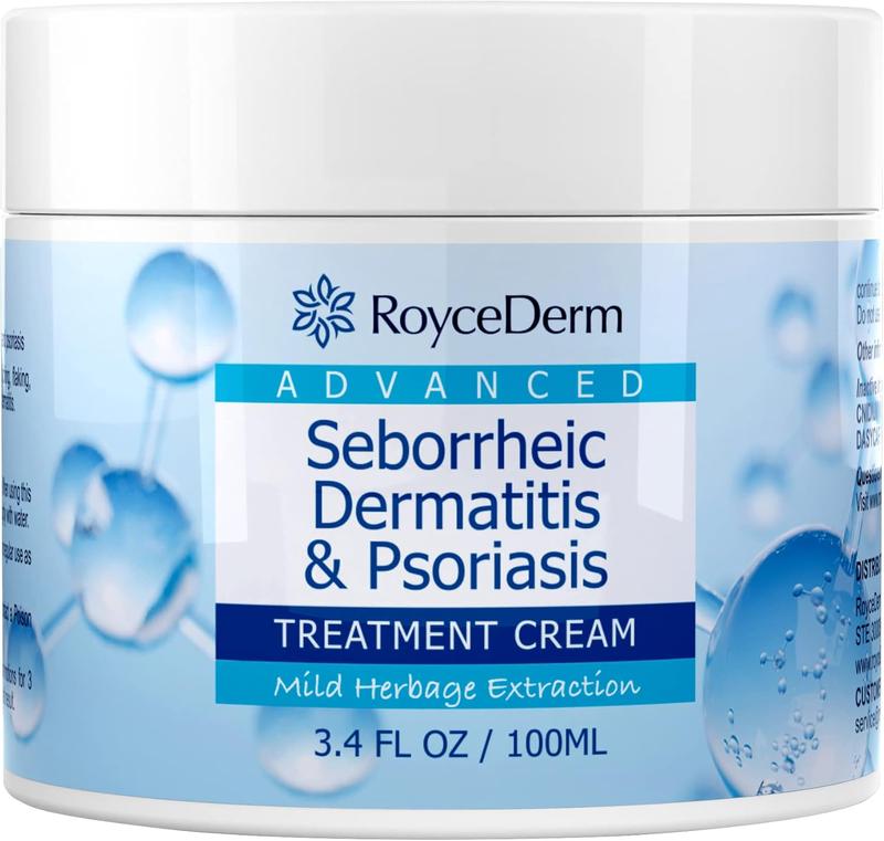 Roycederm Seborrheic Dermatitis Cream, Scalp Treatment for Psoriasis, Folliculitis, Dry Scalp, Dandruff, Anti-Itch Cream for Soothing Relief