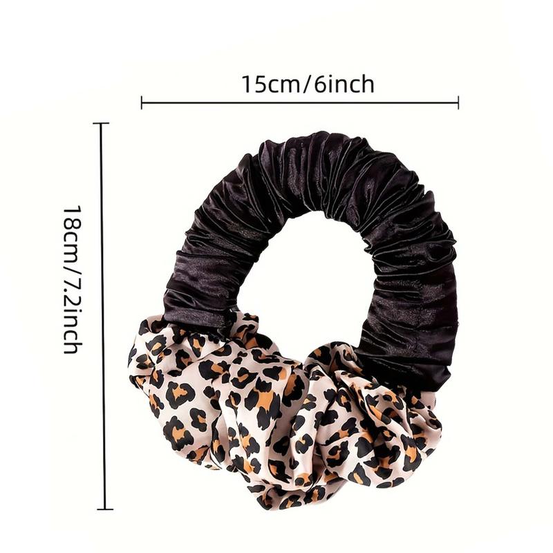 Flexible Hair Styling Tool, Portable Leopard Print Sleeping Hairdressing Curler Scrunchies, Heatless Hair Curler Scrunchies, Hair Styling Tool, Christmas Gift