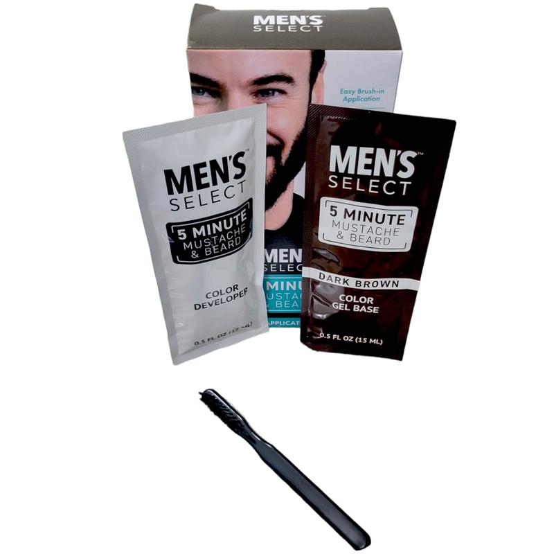 Men's Select Long Lasting Black Dye for Men for Beard, Mustache and all Facial Hair in just 5 min Hair Dye Haircare Gentle Salon